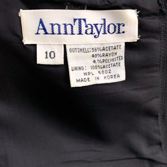 Vintage Ann Taylor Black Bow Dress Size 10 - Picture 6 of 8